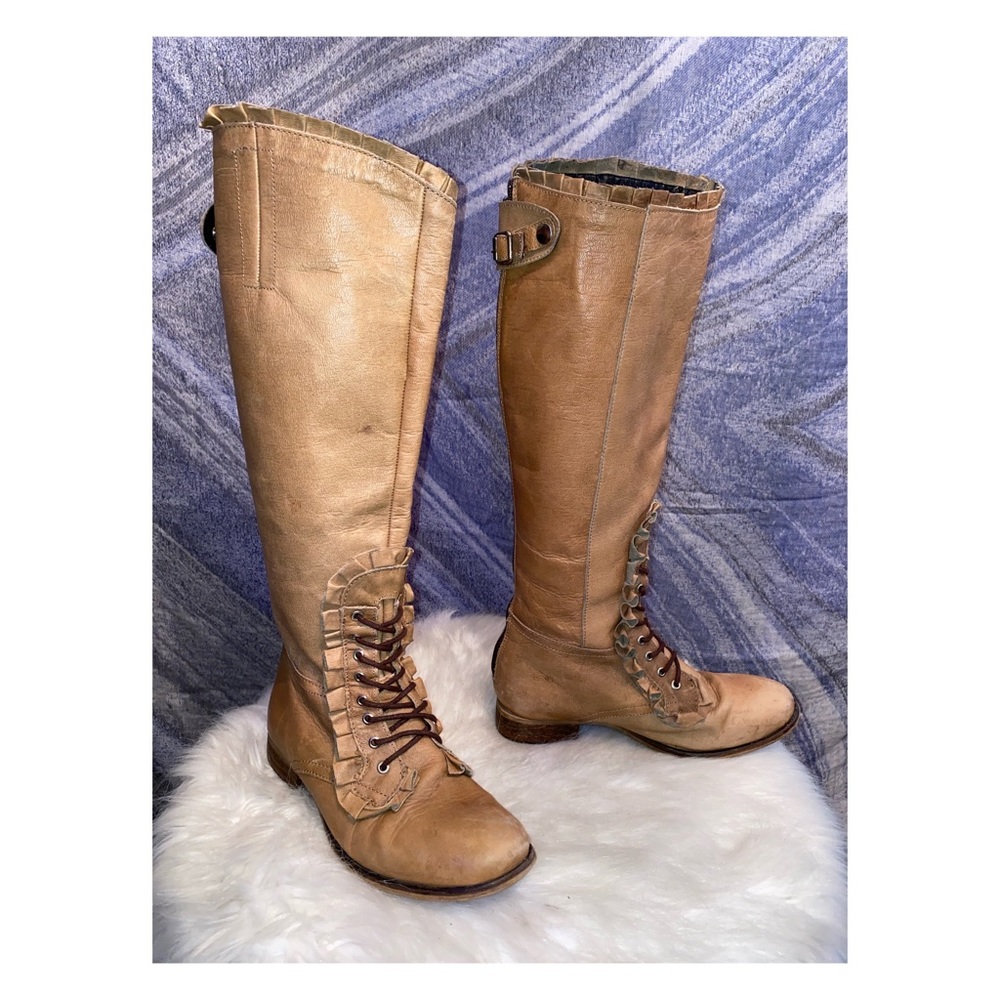Betsey Johnson Tan Riding Boots
